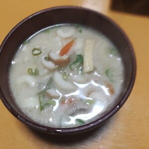 野菜ときのこだけで　かす汁